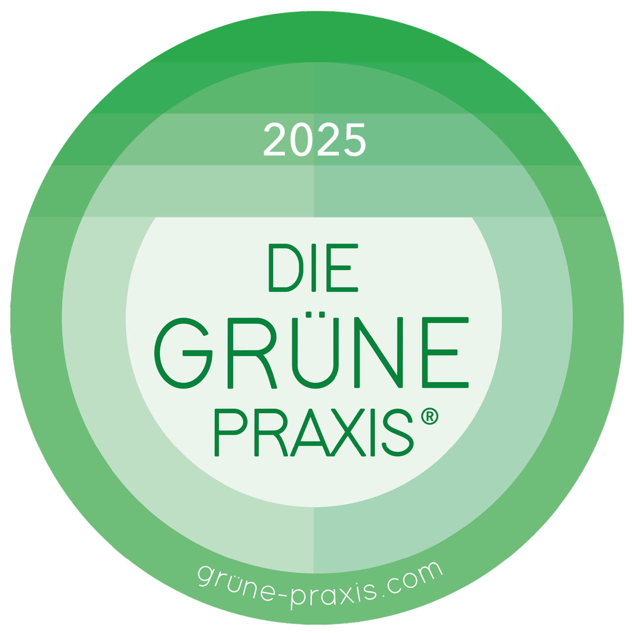 Qualitätssiegel DIE GRUNE PRAXIS 2025.